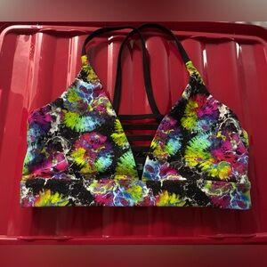 Peachy Seventh Heaven Bra Strappy and colorful Size Large
